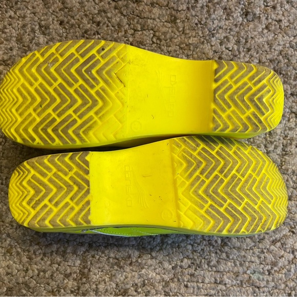 Dansko Professional Leather Clog Fluorescent Yellow 41 10 10.5 11 - Picture 2 of 4